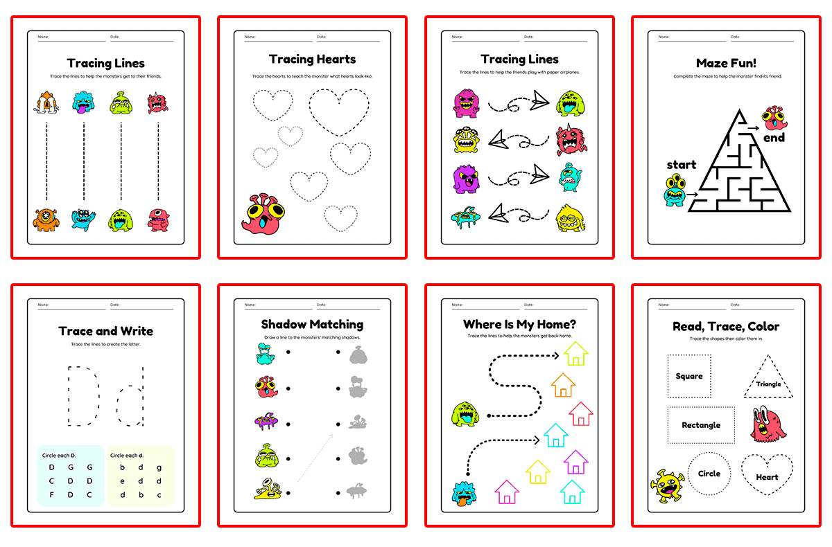 Monster Worksheet