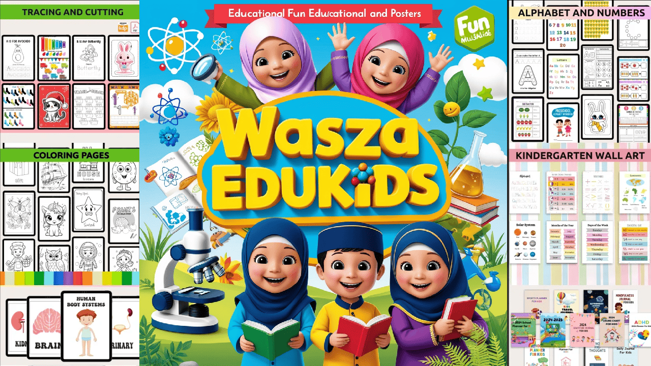 Wasza Edukids - Pakej Lengkap Bahan Pembelajaran Kanak-Kanak